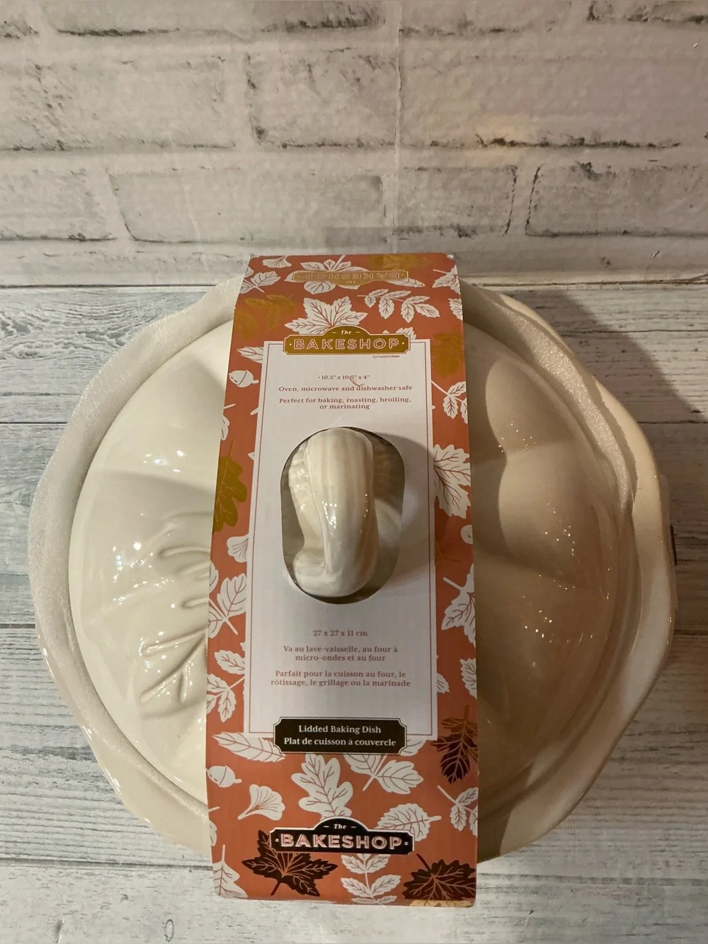 MASTERCLASS 10in pumpkin pie dish with trivet